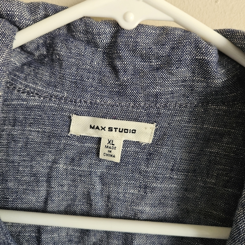 Max Studio Light Blue Denim-Style Jean Jacket - Picture 5 of 14